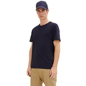 TOM TAILOR Uomini T-shirt 1037269, 10690 - Knitted Navy, S