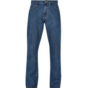 Urban Classics Organic Straight Leg Denim herenbroek, Mid Indigo gewassen