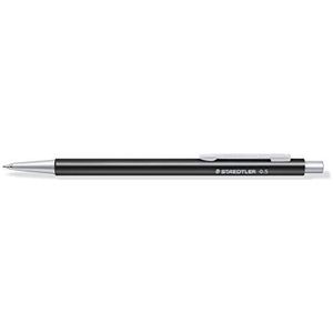 Staedtler Organizer Pen, hoogwaardig zwart vulpotlood van aluminium, navulverpakking met grote capaciteit, Hb Marsmicro fijne vulling, 5 mm, met gumpunt, 9Pop495