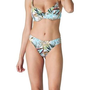 LOVABLE Slip brésilien Printed Shiny Micro Bikini Femme, Impression tropicale, S
