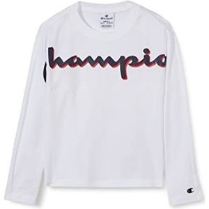 Champion Addicted T-shirt met lange mouwen voor meisjes, Wit.