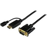 StarTech.com HDMI naar VGA adapterkabel, 3 m, actieve HDMI naar HD15, M/M, 1920x1200/1080p, zwart (HD2VGAMM10)