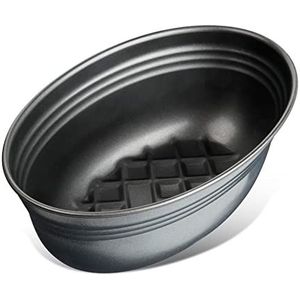 Zenker 6520 Ovale broodvorm, Ovale rolvorm, niet-klevend staal, keramische versterking, glanzend zwart, 26 x 16 x 9 cm.