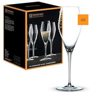 Spiegelau & Nachtmann 4-delige set champagneglazen, glas, transparant, 8 cm