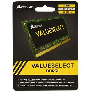 Corsair CMSO8GX3M1C1600C11 Value Select 8GB (1x8GB) DDR3 1600Mhz CL11 werkgeheugen zwart