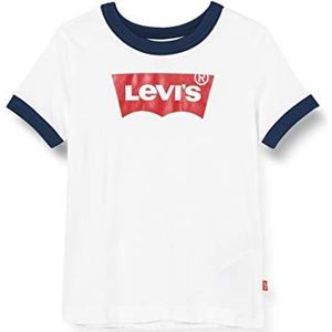 Levi's Kids Lvb-batwing Ringer Tee 8ea073 T-shirt voor jongens, Wit.