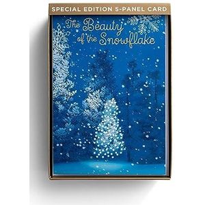 The Beauty of the Snowflake premium kerstkaarten, 5 panelen, 18 kaarten en enveloppen, NIV