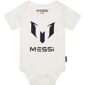 Messi Romper met korte mouwen voor baby's, kinderen, wit, roze, officiële kleding voor kinderen, baby's en peuters, ondergoedset voor baby's, Wit.