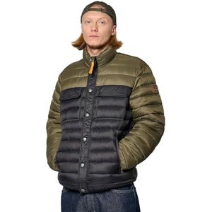 KAPORAL Bora Kaporal Herenjas, regular fit, lange mouwen, opstaande kraag, donkerbordeaux, kaki, M (1 stuk), Donkere Khaki, S