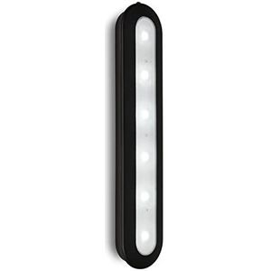 Briloner - LED Push Light met timer, inbouwlamp, kastlicht, onderkastlicht, zelfklevend, zwart