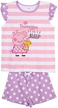 CERDÁ LIFE'S LITTLE MOMENTS Peppa Wutz 100% katoen, 2 stuks [T-shirt + pyjamabroek] – officieel gelicentieerd product van Hasbro, roze, standaard voor meisjes, roze, Eén maat, Roze