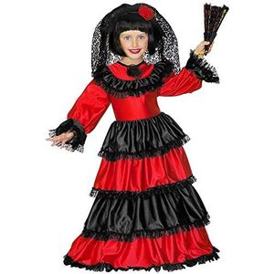 Widmann - Spaans kostuum voor kinderen, petticoat, hoed, van kant, carnaval, themafeest