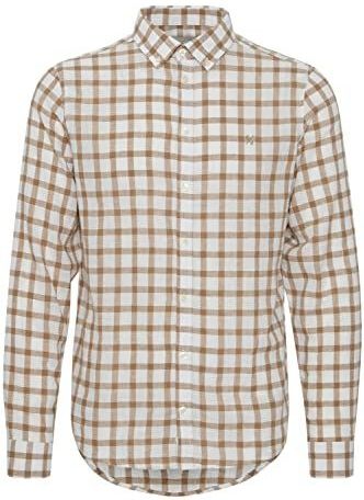 Casual Friday Cfanton 0053 Ls Bd Linen Mix T-shirt voor heren, 114201_ecru