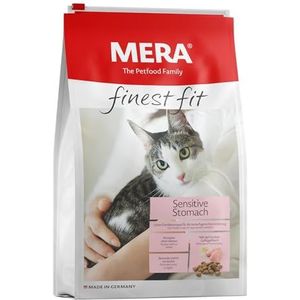 MERA Finest Fit Sensitive Stomach Droogvoer voor katten met een gevoelige maag, droogvoer op basis van gevogelte en rijst, voer voor een gezonde darm, suikervrij (4 kg)