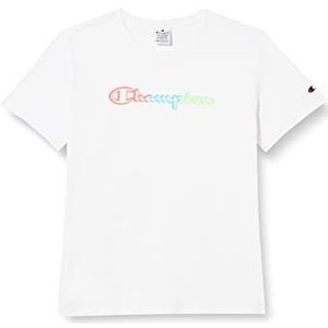 Champion Legacy Color Ground Logo S/S T-shirt, dames, wit, S, Wit.