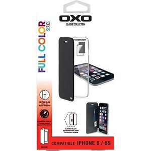 OXO XBOIP6COTBK7 beschermhoes voor iPhone 6, transparant en zwart