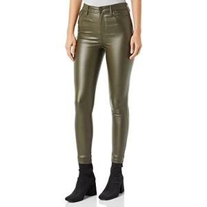 Springfield Coated Push Up broek, dames, donkerkaki, 34, Donkere Khaki