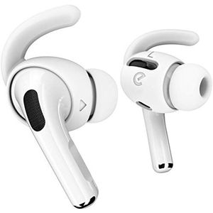 Keybudz EarBuddyz siliconen koptelefoon voor Apple AirPods Pro, oortelefoon met oorhaak, antislip, sport, wit