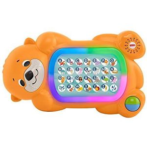 Fisher-Price - Praat met me Baby Otter ABC educatief speelgoed met lichten, geluiden en muziek om kinderen vanaf 9 maanden te stimuleren + GJB03