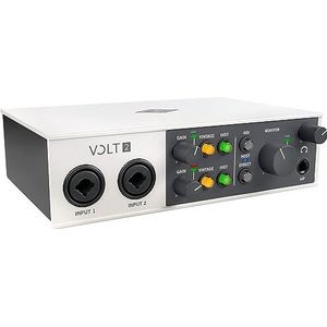 Universal Audio Volt 2 USB-audio-interface voor opnemen, podcaster en streamen met essentiële audiosoftware