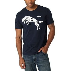 Wrangler T-shirt pour homme, bleu, S