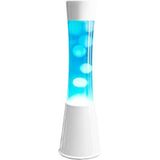 Fisura, Lavalamp Lamp met ontspannend effect. Met reservelampje. Afmetingen: 11 cm x 11 cm x 39,5 cm. (wit)