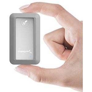 Sabrent Rugged 1TB draagbare SSD met harde schaal, NVMe externe harde schijf, USB 3.2 Gen 2, 1000 MB/s lezen, USB C-kabel inbegrepen, waterdichte externe M.2 SSD aluminium behuizing [IP67] zilver