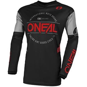 O'NEAL Enduro MX Motorcrossshirt, ademende stof, gevoerde elleboogbescherming, pasvorm voor maximale bewegingsvrijheid, Element Jersey Brand voor volwassenen, Zwart/Rood