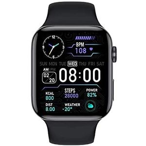 Smartwatch, 1,75 inch HD Full Touchscreen Fitness Tracker horloge, T514 waterdicht fitnesshorloge met hartslagmeter slaapmonitor stappenteller