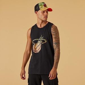 New Era Miami Heat T-shirt, Blktrq, s heren, Blktrq, S, blktrq