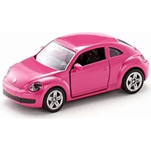siku 1488, VW The Beetle, metaal/kunststof, roze, openingsdeuren, zelfklevende folie voor individueel design