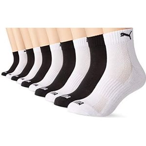 PUMA Sokken (5 stuks) unisex, zwart/wit, 43-46 EU, Zwart/Wit