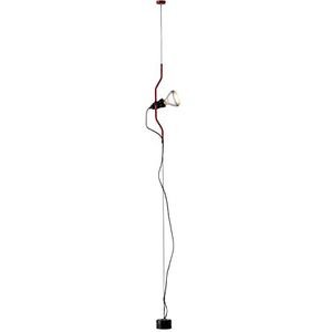 Flos Parentesi F5600035 dimmer plafondlamp, staal, 150 W, kabellengte: 400 cm, diameter: 11 cm, rood