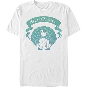 Disney The Little Mermaid-Her Prince Organic T-shirt, uniseks, korte mouwen, wit, XXL, Weiss