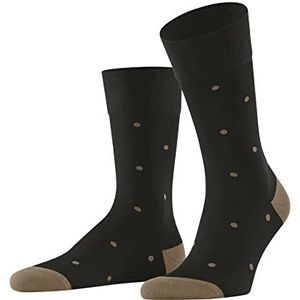FALKE Herensokken met stippen, katoen, zwart, grijs, vele andere kleuren, versterkte sokken voor heren, met ademend patroon, gestippeld en dun, 1 paar, bruin (bruin 5931), 43-46 EU, bruin (Bbruin 5931)