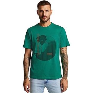 Street One MEN D319762 T-shirt met korte mouwen voor heren, Iers Groen