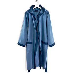 Caleffi - Tecno Bicolor badjas met capuchon | maximale absorptie | gecertificeerde niet-giftige kleurstoffen | Italiaans design sinds 1962 | voegt stijl toe aan de badkamer, natuurlijk, S, katoen,