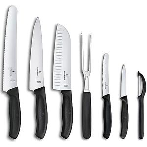 Victorinox, 6.7133.7G, Swiss Classic, keukenvulling, extra scharfe klinge, zwart, gemaakt in Zwitserland, vaatwasserbestendig