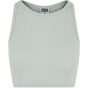 Urban Classics Geribbelde top voor dames, top voor dames, 1 stuk, Frosted mint