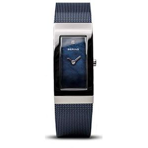 Bering Dames Analoog Kwartshorloge Met Roestvrij Stalen Armband 10817-307, Blauw