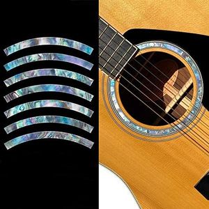 Inlay Sticker voor akoestische gitaar rozet gestreept Abalone Mix