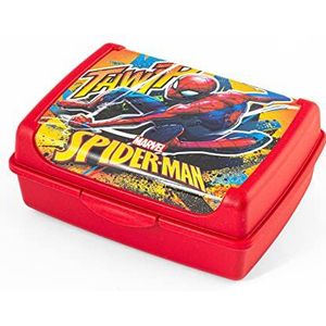 Home Spiderman Power Marvel lunchbox voor kinderen, broodtrommel van kunststof, BPA-vrij, 17 x 13 cm