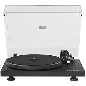 Crosley C6 Toscadisken van vinyl met 2 luidsprekers, Bluetooth Out – Toscadisken vintage met 2 snelheden – voor vinyl 7 inch, 10 inch en 12 inch – met anti-vibratievoeten – mat zwart