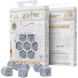 Q Workshop Harry Potter Ravenclaw Modern Dice Set - Wit (7)