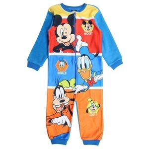 Disney Mickey Fleece Jumpsuit, pyjamaset voor jongens, Blauw