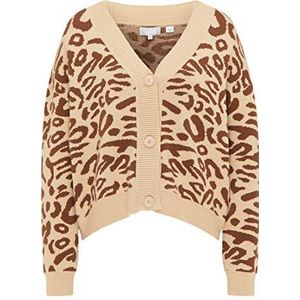 SIDONA Cardigan pour femme, Beige/marron, M-L