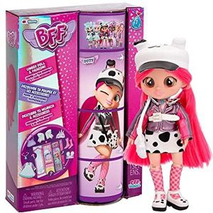 BFF BY CRY BABIES Dotty Fashion pop om te verzamelen met lang haar, stoffen kleding en 9 accessoires - speelgoed cadeau voor meisjes en jongens vanaf 5 jaar