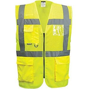 Portwest Madrid Mesh Executive Vest, Kleur: Geel, Maat: XXL, C496YERXXL