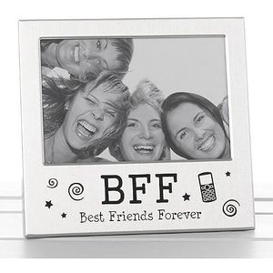 partiesandgifts Best Friends Forever BFF fotolijst, gesatineerd, zilverkleurig