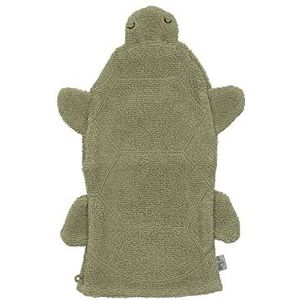 LÄSSIG Washandje voor kinderen, badstof, katoen, Play Wash Glove GOTS Turtle